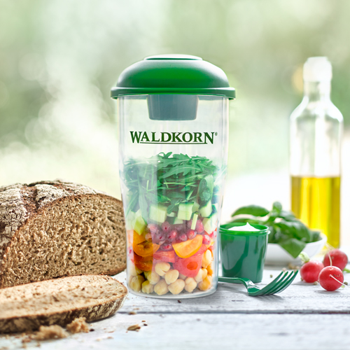 Kras, win & shake! Proef één van de lekkere Waldkorn<sup>®</sup>-broodsoorten, en maak kans op een Waldkorn<sup>®</sup> salad shaker!